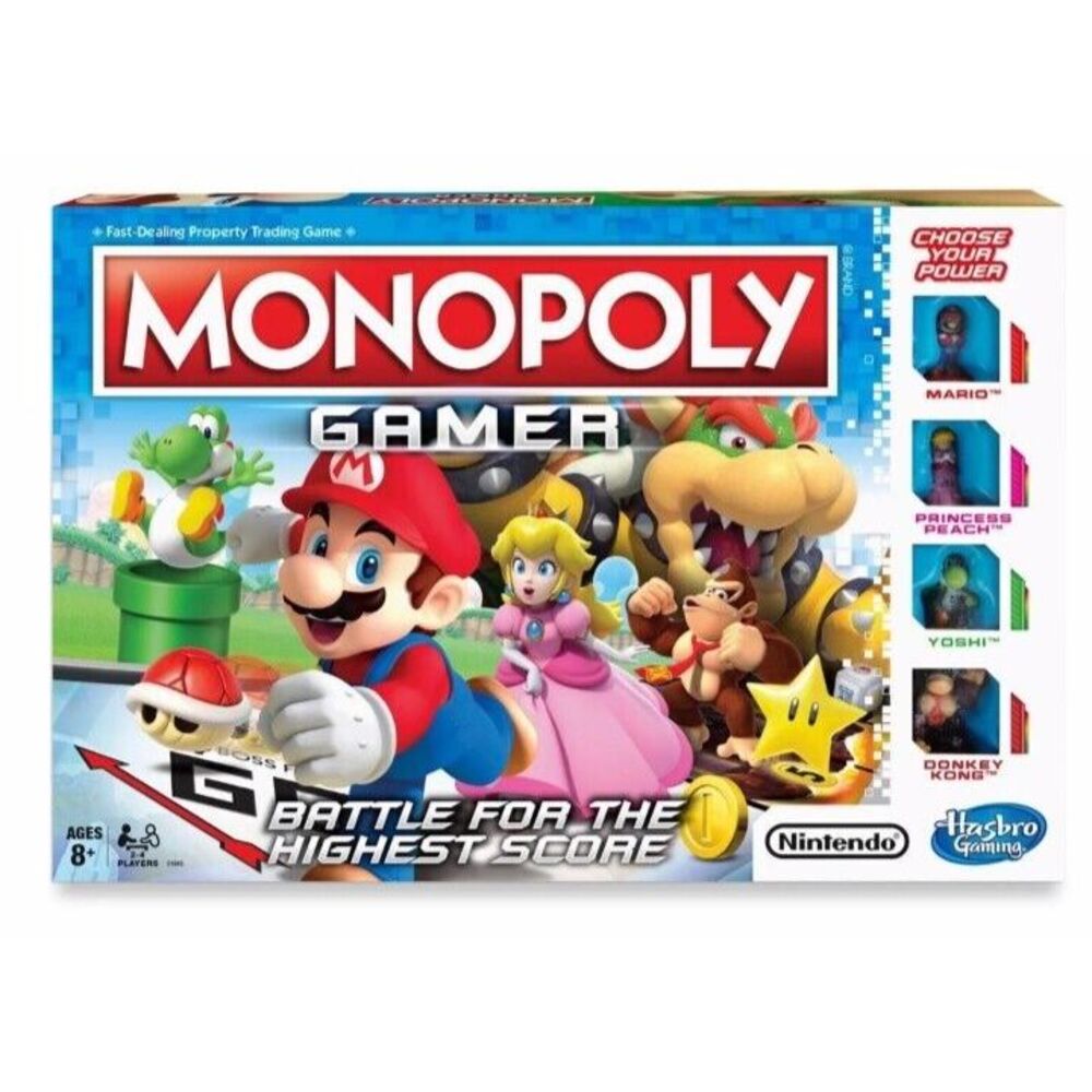 🆕 Monopoly Gamer Nintendo Mario Bros Battle Edition Board Game Hasbro